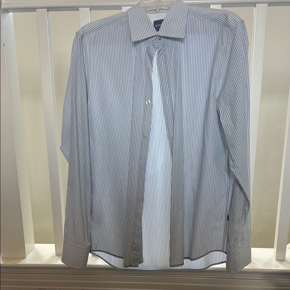 Men's Striped Shirt - Blue
